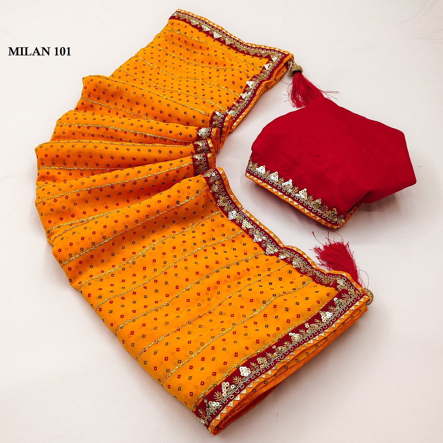 Georgette Blooming Traditional Saree, Cultural Wear for Women