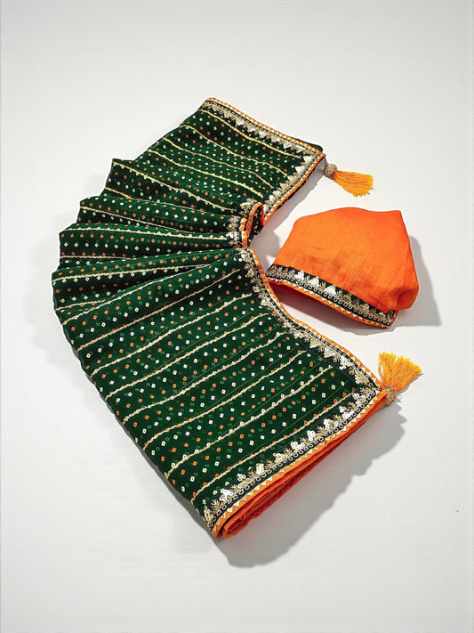 Georgette Blooming Traditional Saree, Cultural Wear for Women