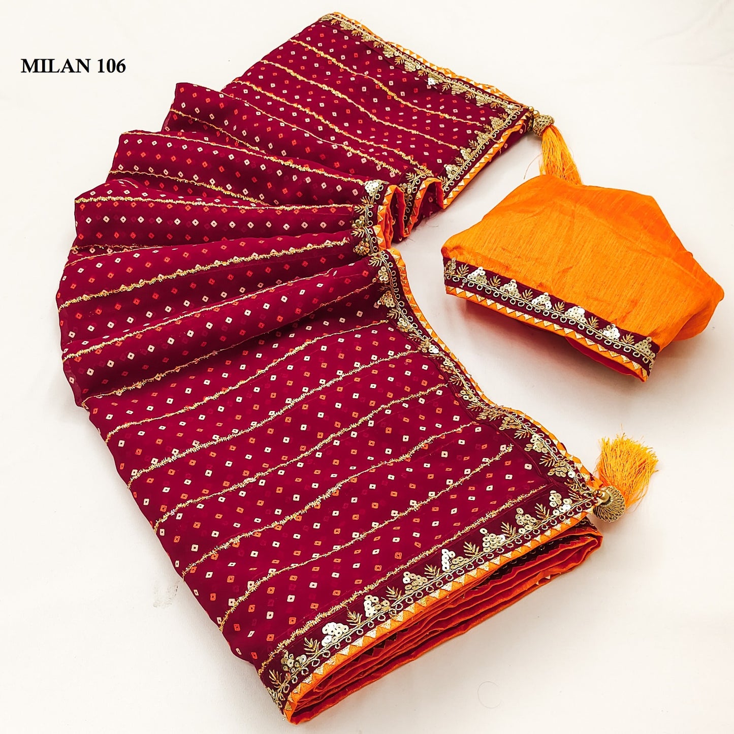 Georgette Blooming Traditional Saree, Cultural Wear for Women