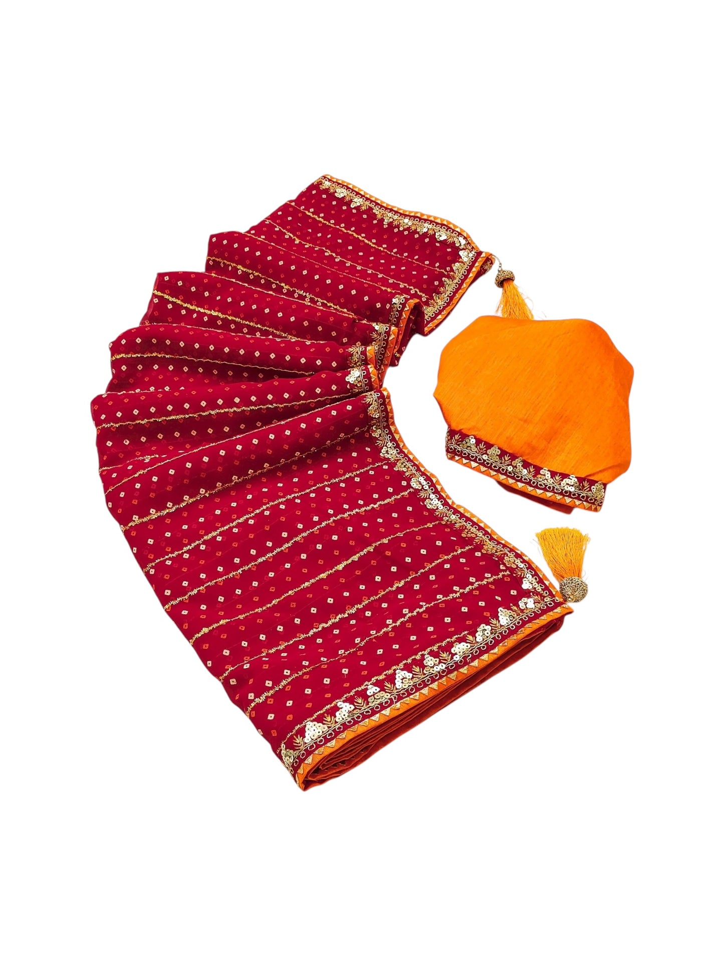 Georgette Blooming Traditional Saree, Cultural Wear for Women