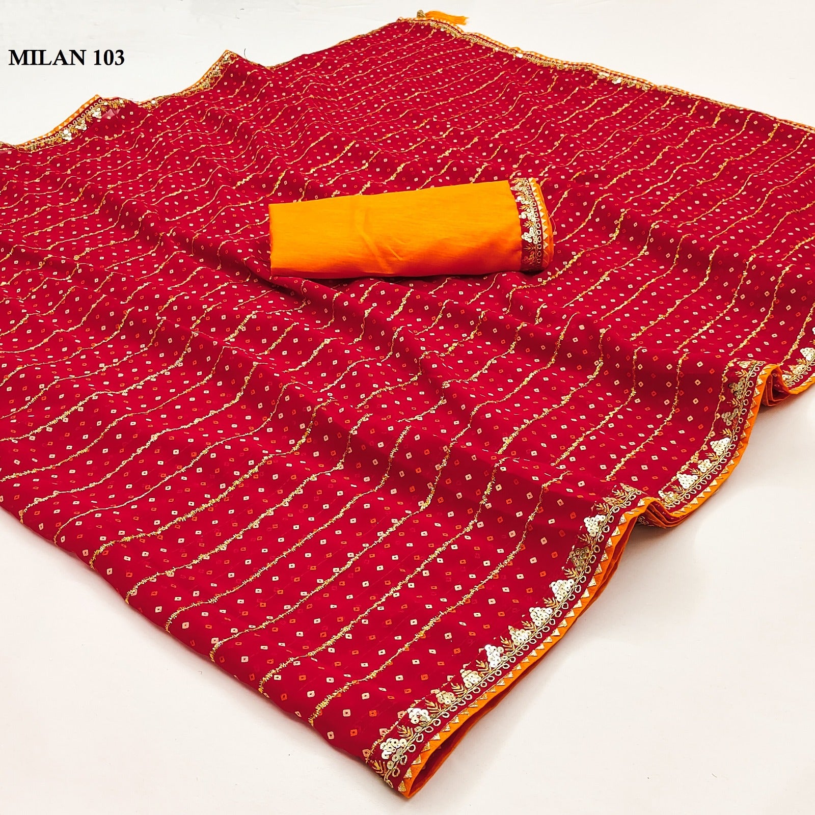 Georgette Blooming Traditional Saree, Cultural Wear for Women