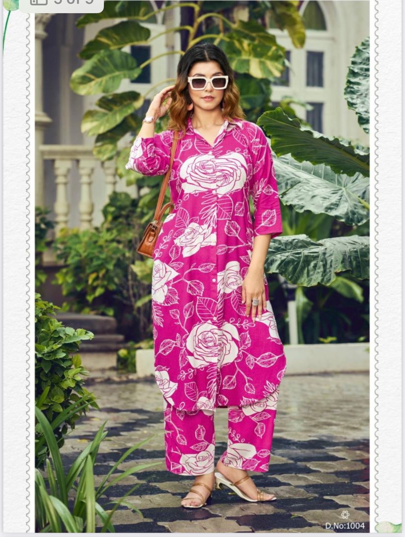 Rayon Print Traditional Two Piece Kurti Set, Cultural Wear for Women