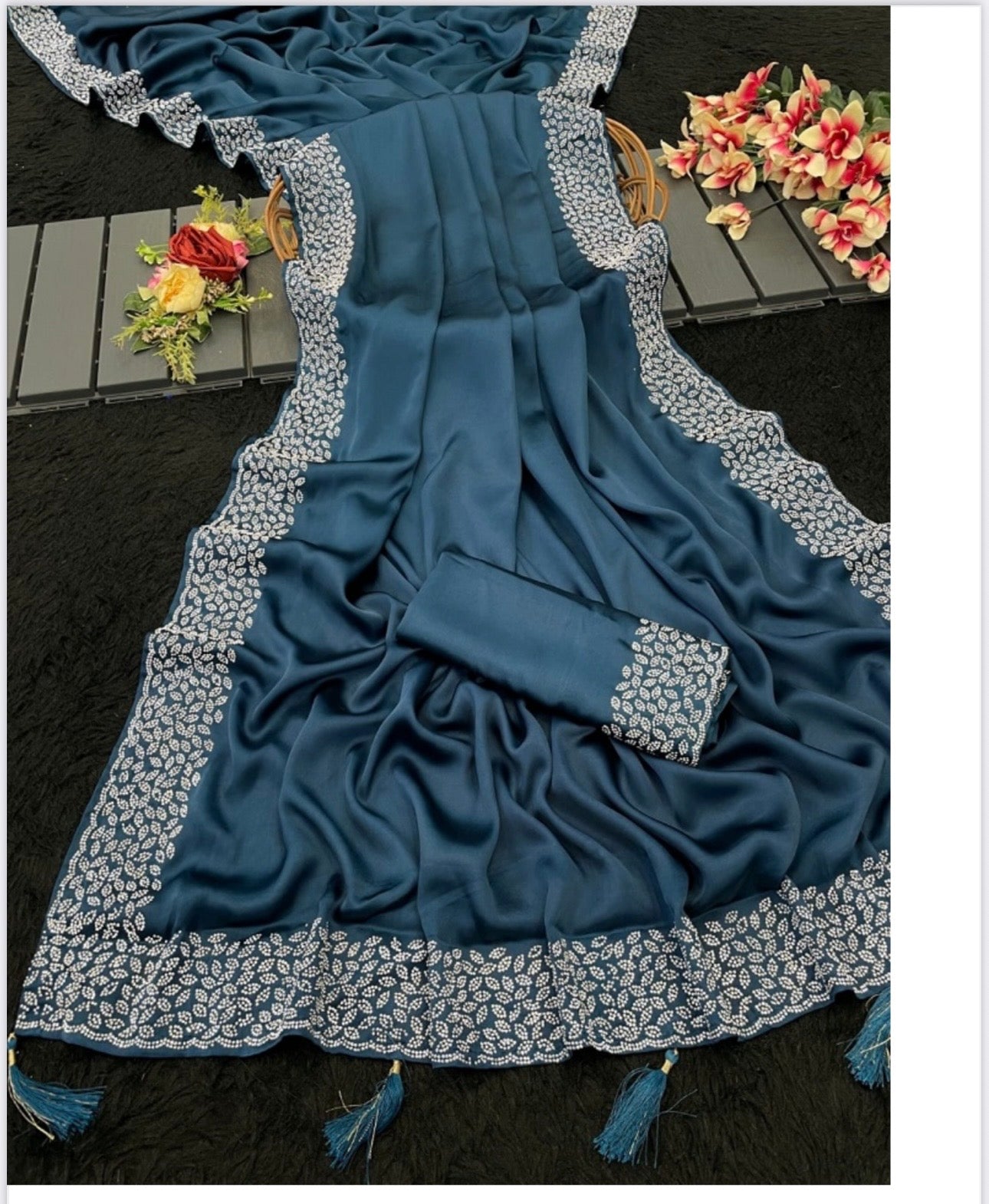 Traditional Saree by Saree Ghor Charlotte, featuring intricate designs and vibrant colors, ideal for cultural wear for women.