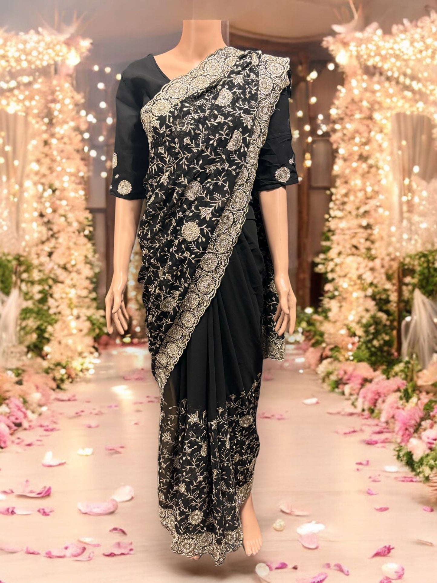 Traditional Designer Saree with Ready Blouse - 019