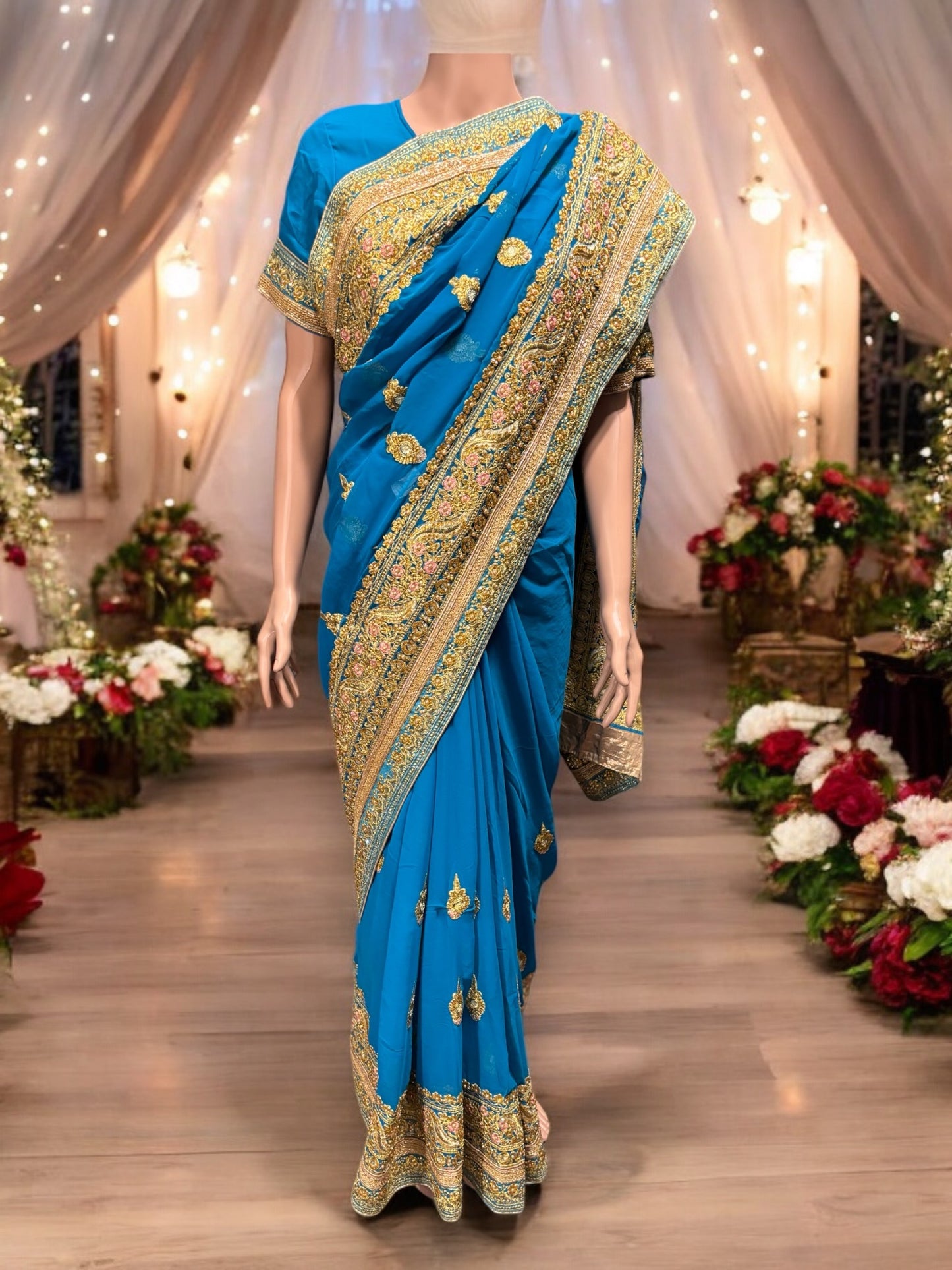 Traditional Designer Saree with Ready Blouse - 011