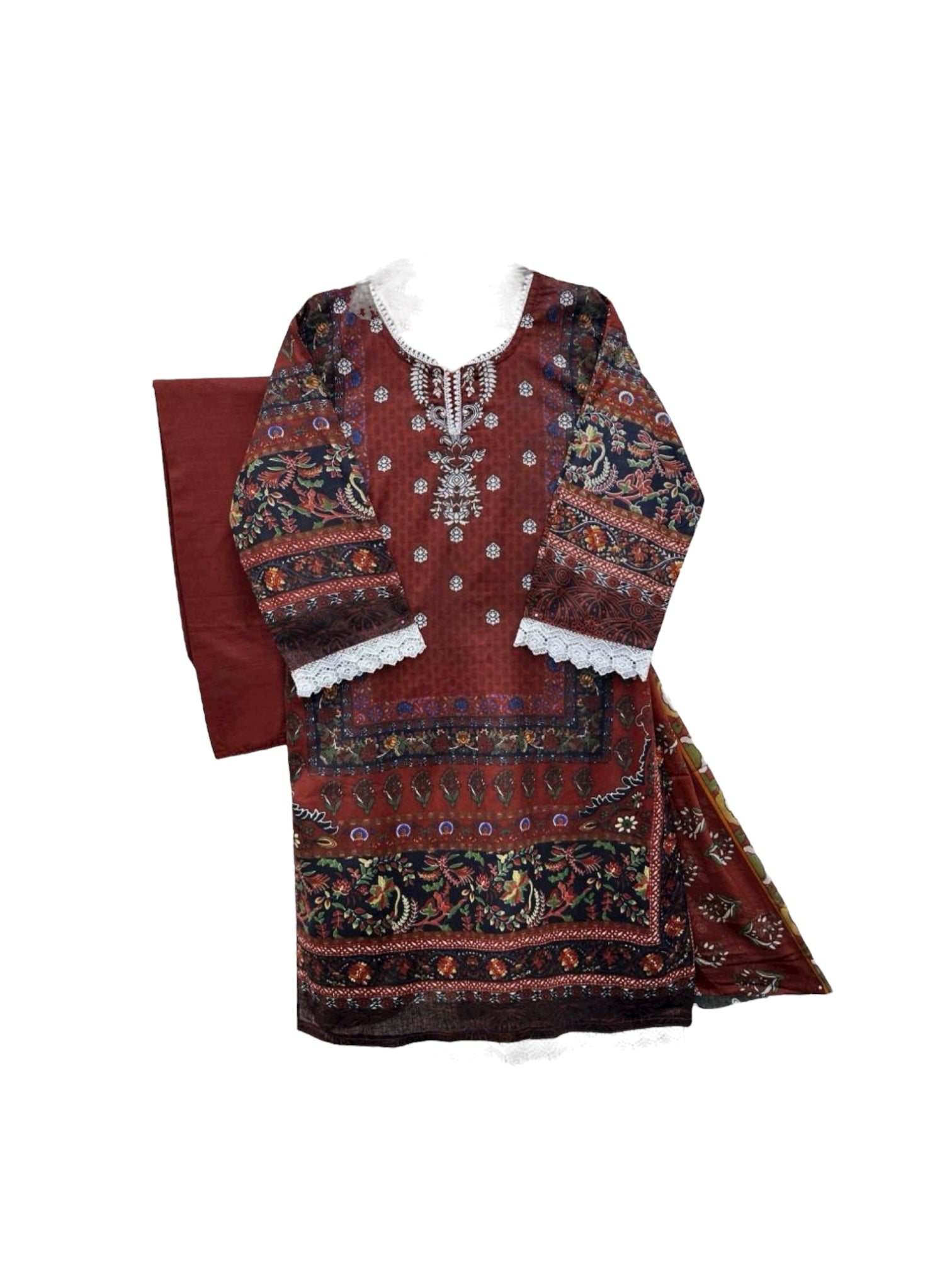 Cotton printed traditional Salwar Kameez for women by Saree Ghor Charlotte, featuring vibrant cultural design and comfortable fit.
