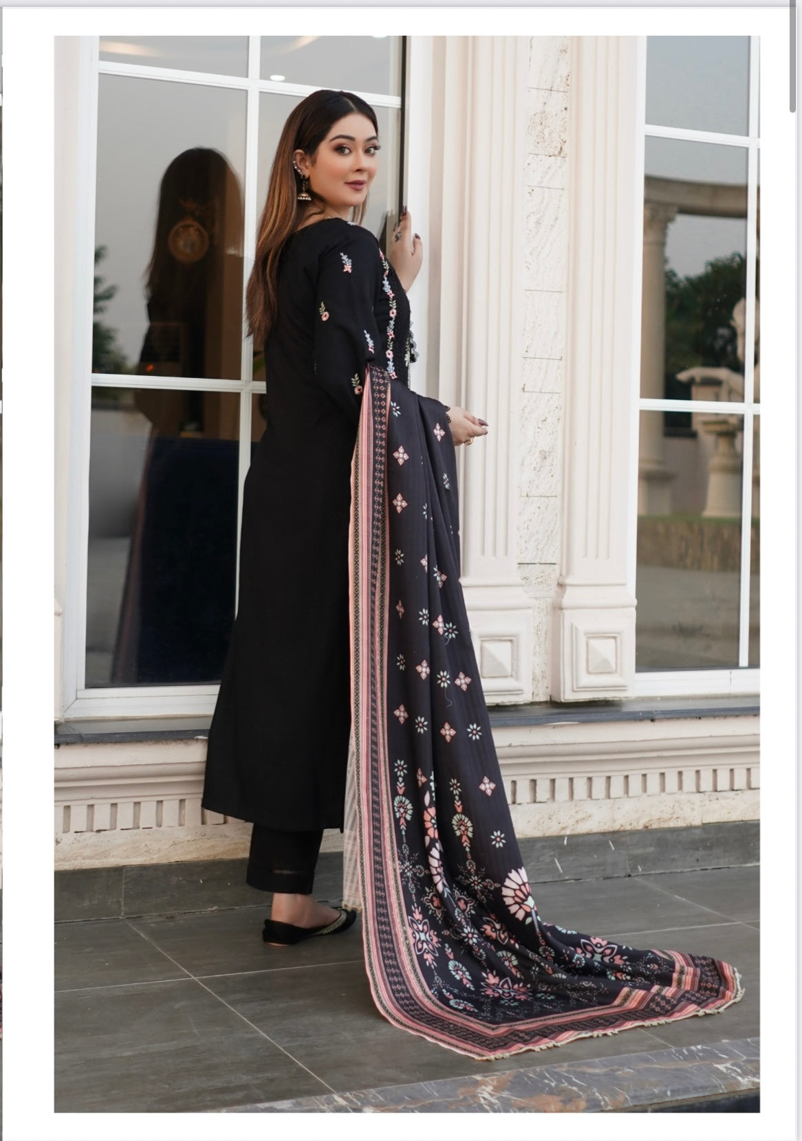 Traditional Pakistani Salwar Kameez for women with intricate embroidery, in vibrant colors, by Saree Ghor Charlotte.