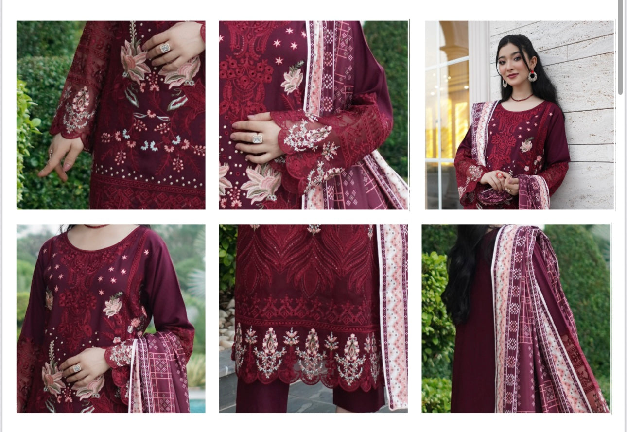Traditional Pakistani Salwar Kameez for women, featuring vibrant fabric and intricate embroidery by Saree Ghor Charlotte.