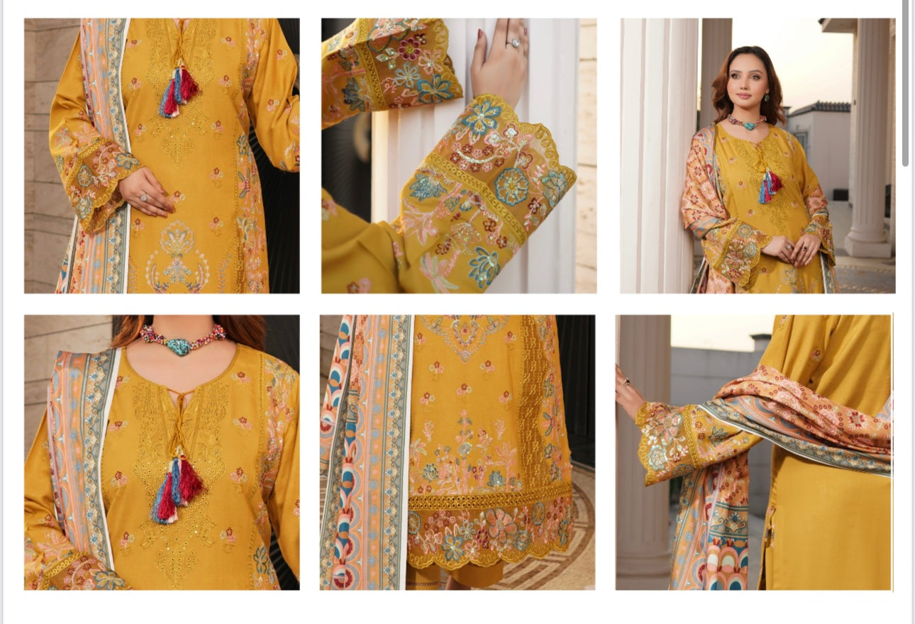 Traditional Pakistani Salwar Kameez by Saree Ghor Charlotte, vibrant cultural wear for women with intricate embroidery and colorful fabric.