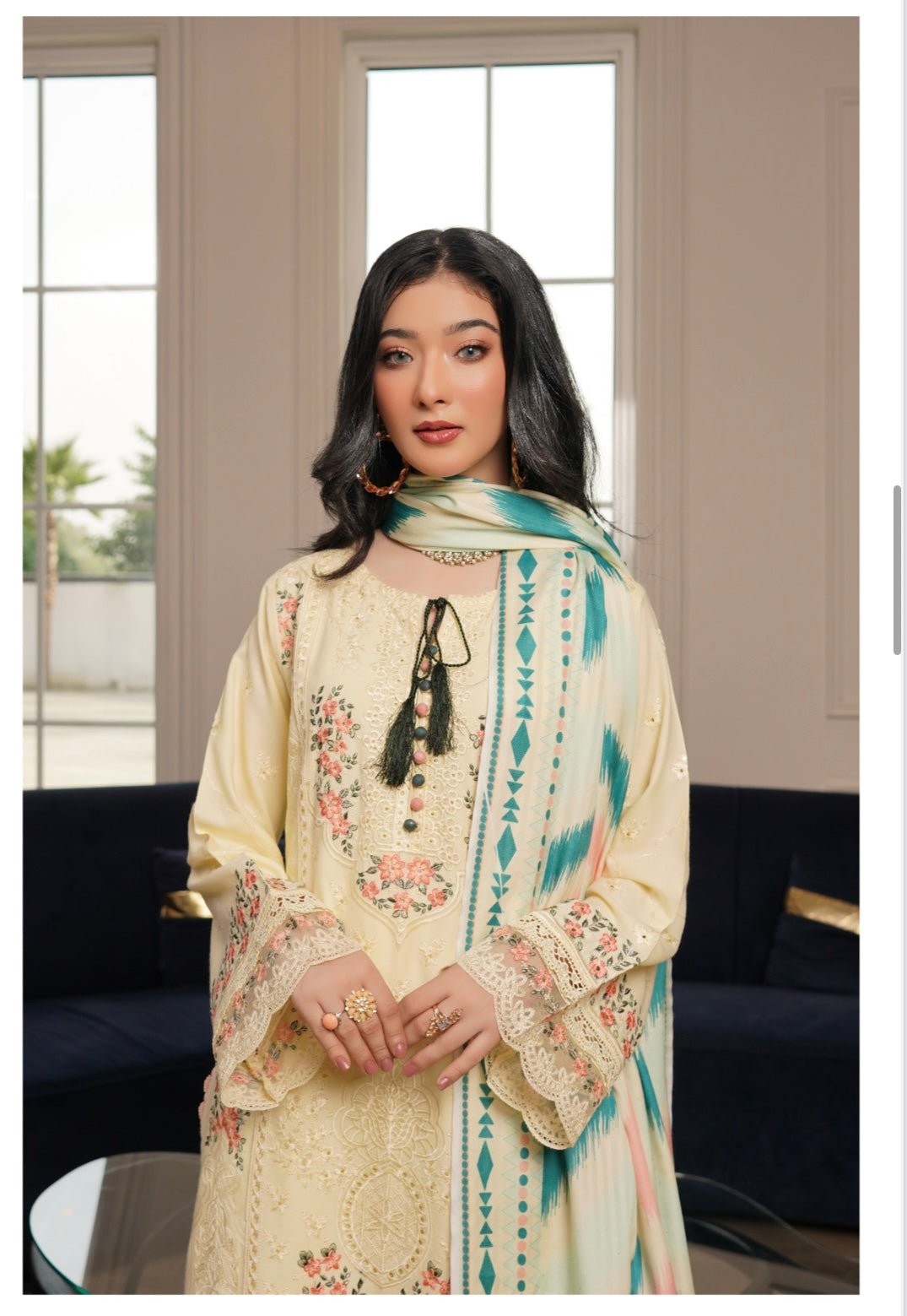Traditional Pakistani Salwar Kameez from Saree Ghor Charlotte featuring vibrant embroidery and elegant cultural wear for women.