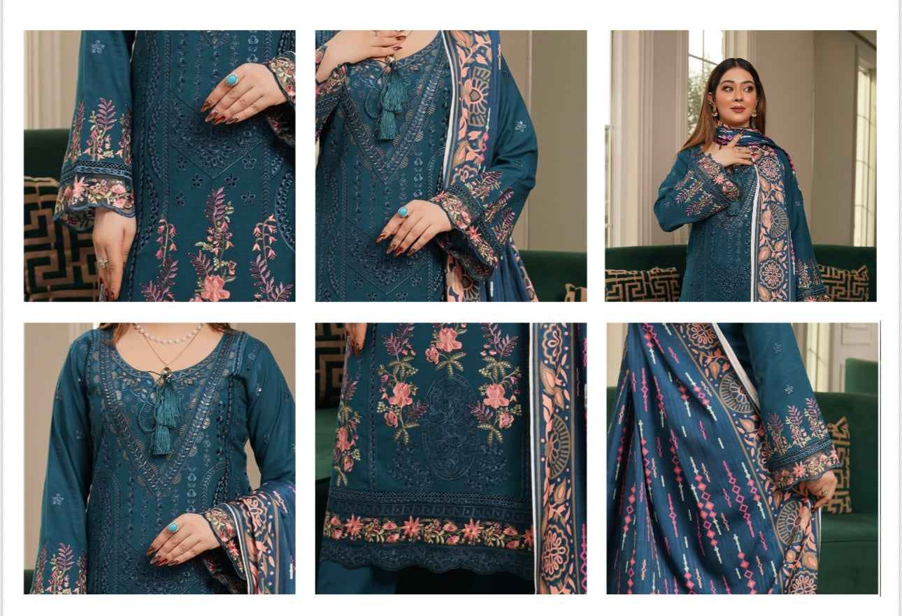 Traditional Pakistani Salwar Kameez for women, featuring vibrant fabric and intricate embroidery, by Saree Ghor Charlotte.