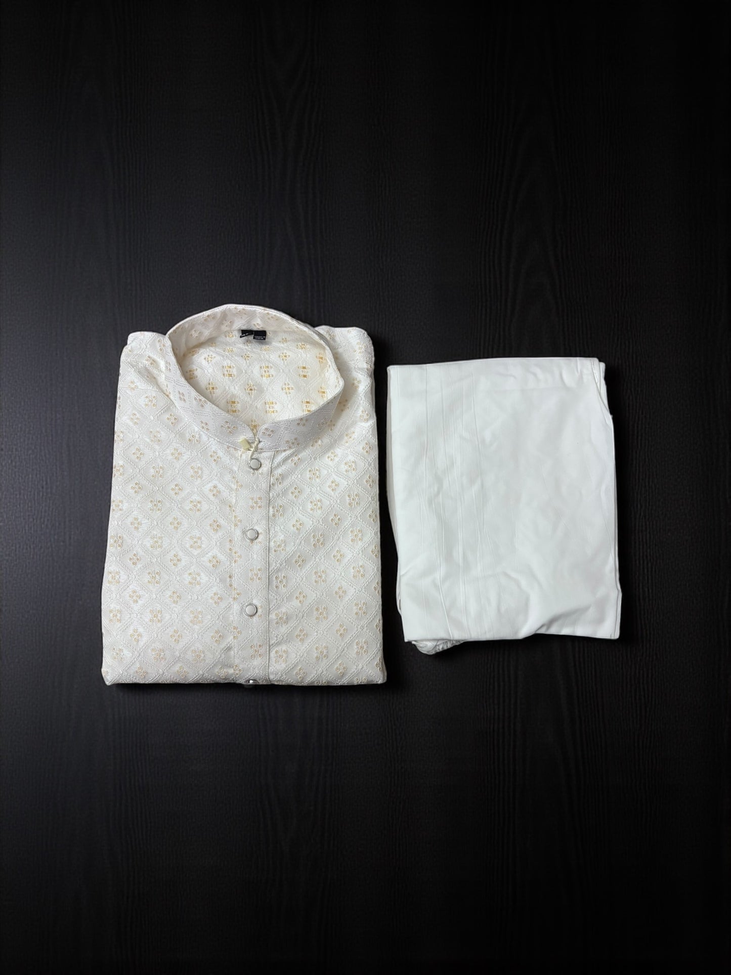 White Traditional Men's Kurta Pajama Set– Cultural Wear for Men, Nov