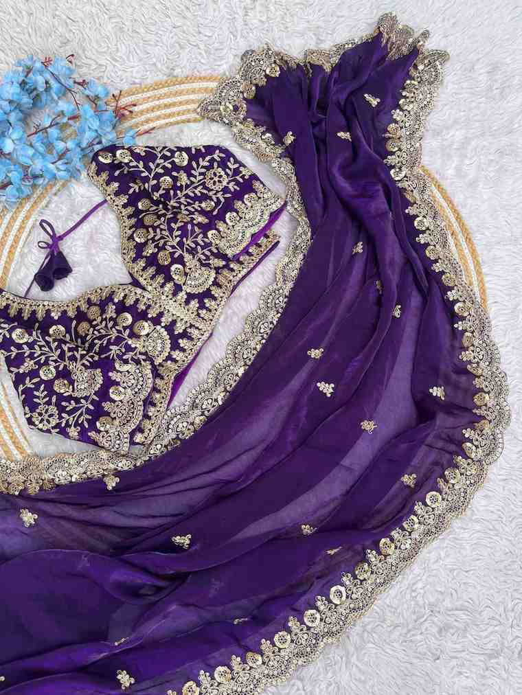 Traditional Saree with Ready Blouse, Cultural Wear for Women