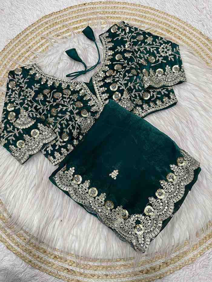 Traditional Saree with Ready Blouse, Cultural Wear for Women