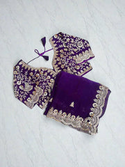 Traditional Saree with Ready Blouse, Cultural Wear for Women