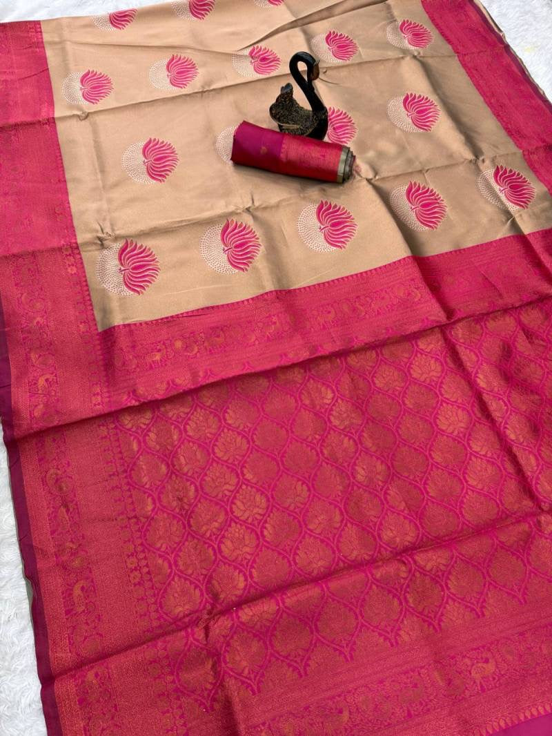 Traditional Saree from Saree Ghor Charlotte featuring vibrant cultural embroidery and elegant drape for women.