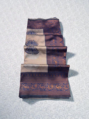 Elegant traditional saree for women by Saree Ghor Charlotte, showcasing vibrant fabric and intricate draping details.