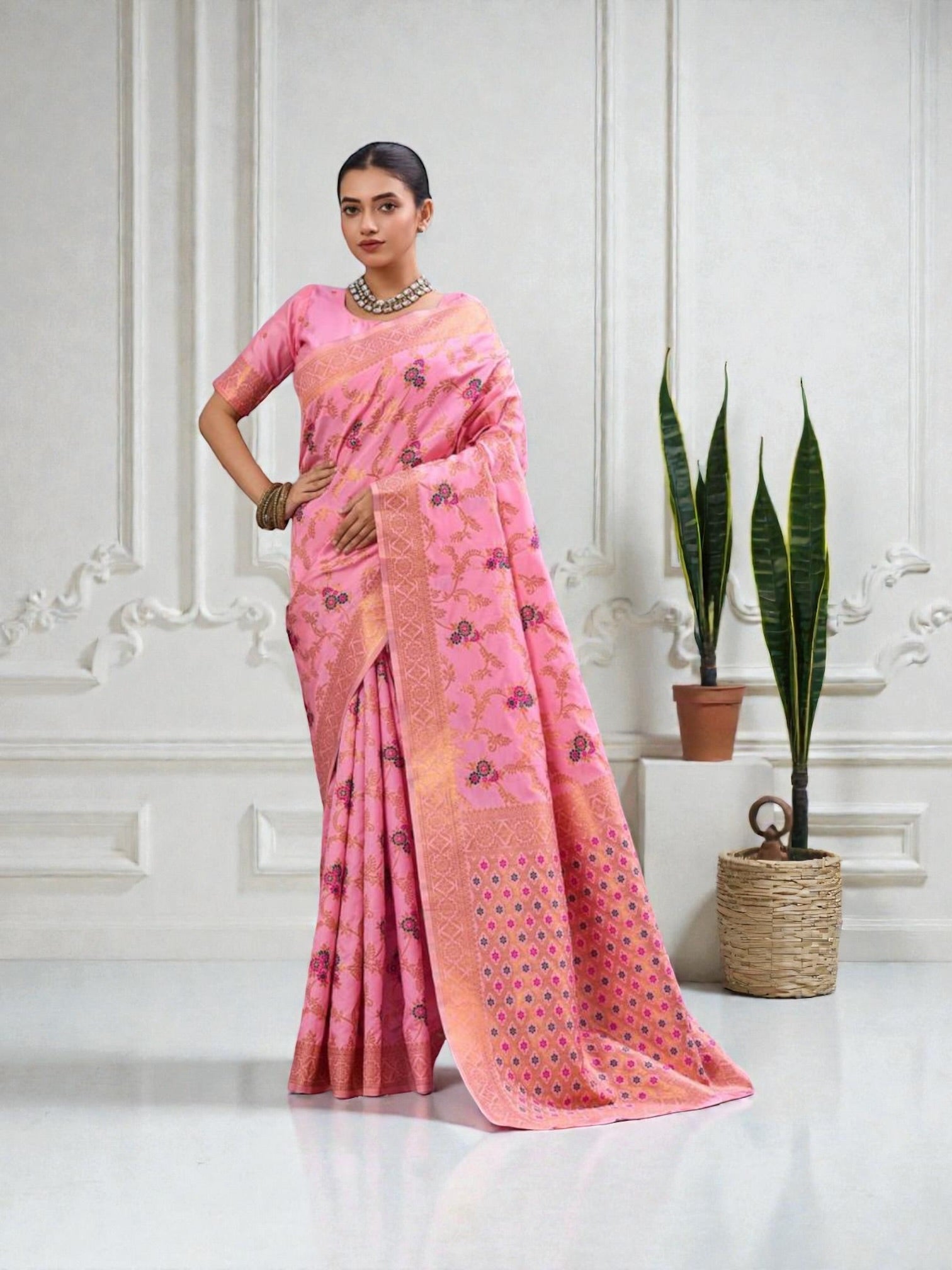 Banarasi Silk Traditional Saree, Cultural Wear for Women