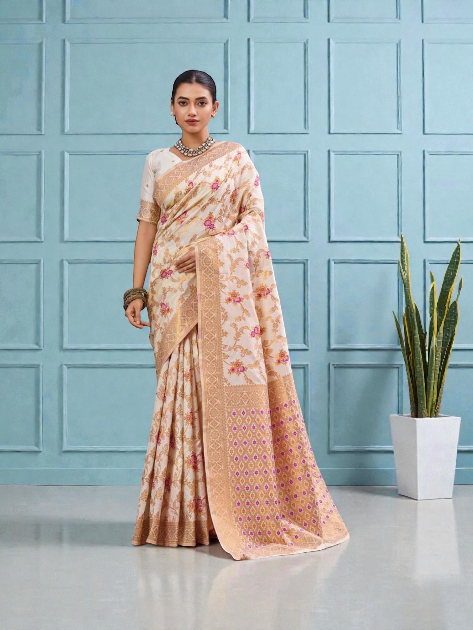 Banarasi Silk Traditional Saree, Cultural Wear for Women