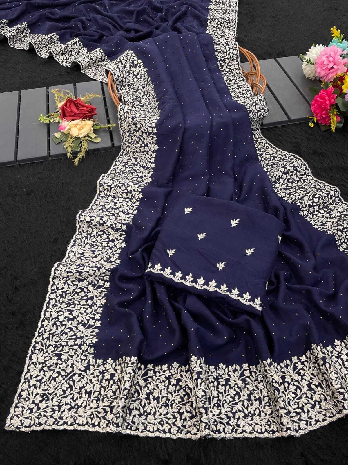 Vichitra Silk Traditional Saree, Cultural Wear for Women