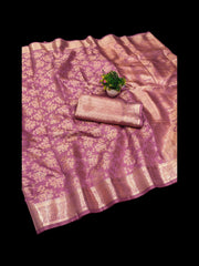 Elegant Mercerised Soft Silk Saree from Saree Ghor Charlotte, featuring traditional design and vibrant cultural wear for women.