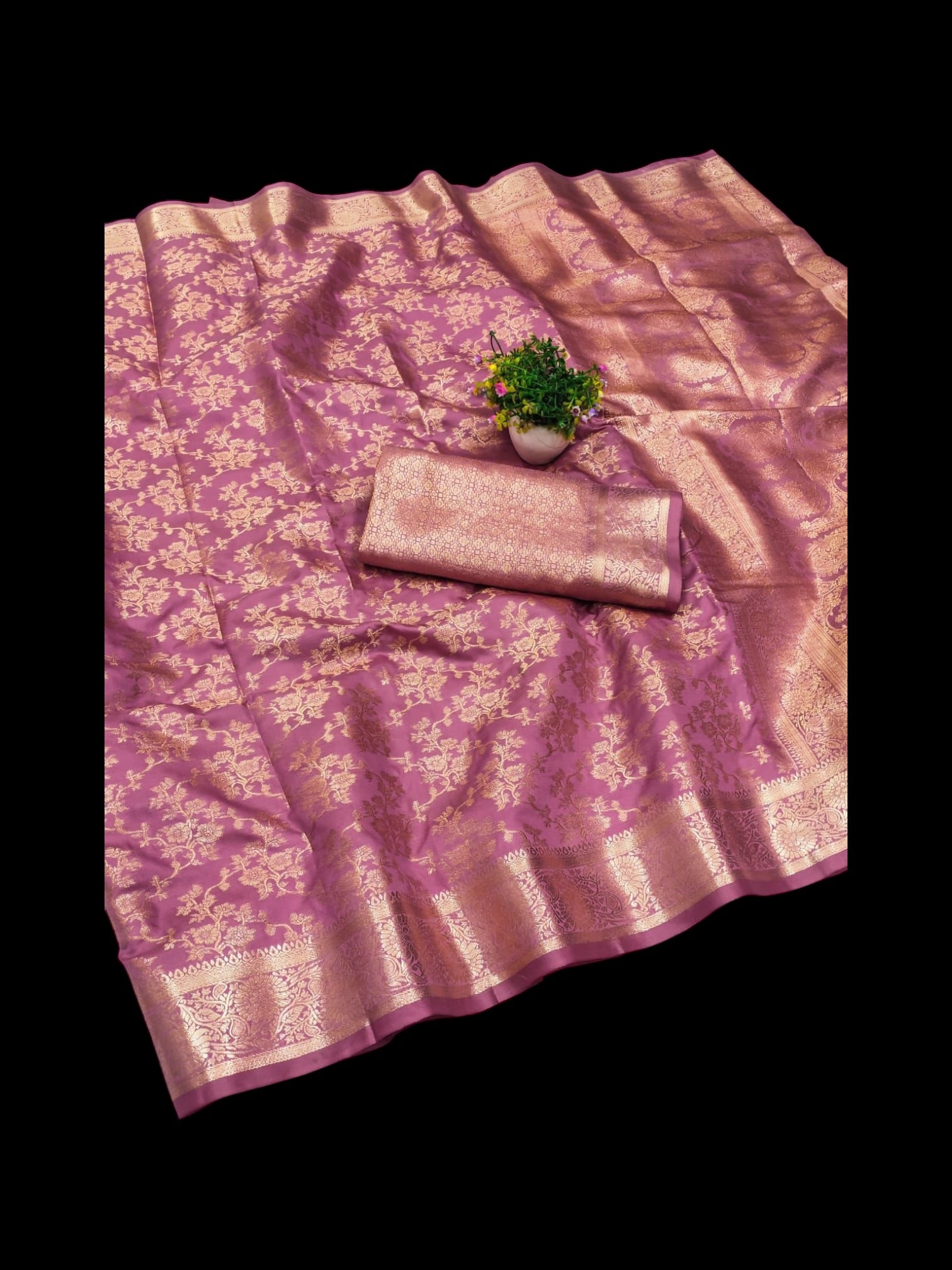 Elegant Mercerised Soft Silk Saree from Saree Ghor Charlotte, featuring traditional design and vibrant cultural wear for women.