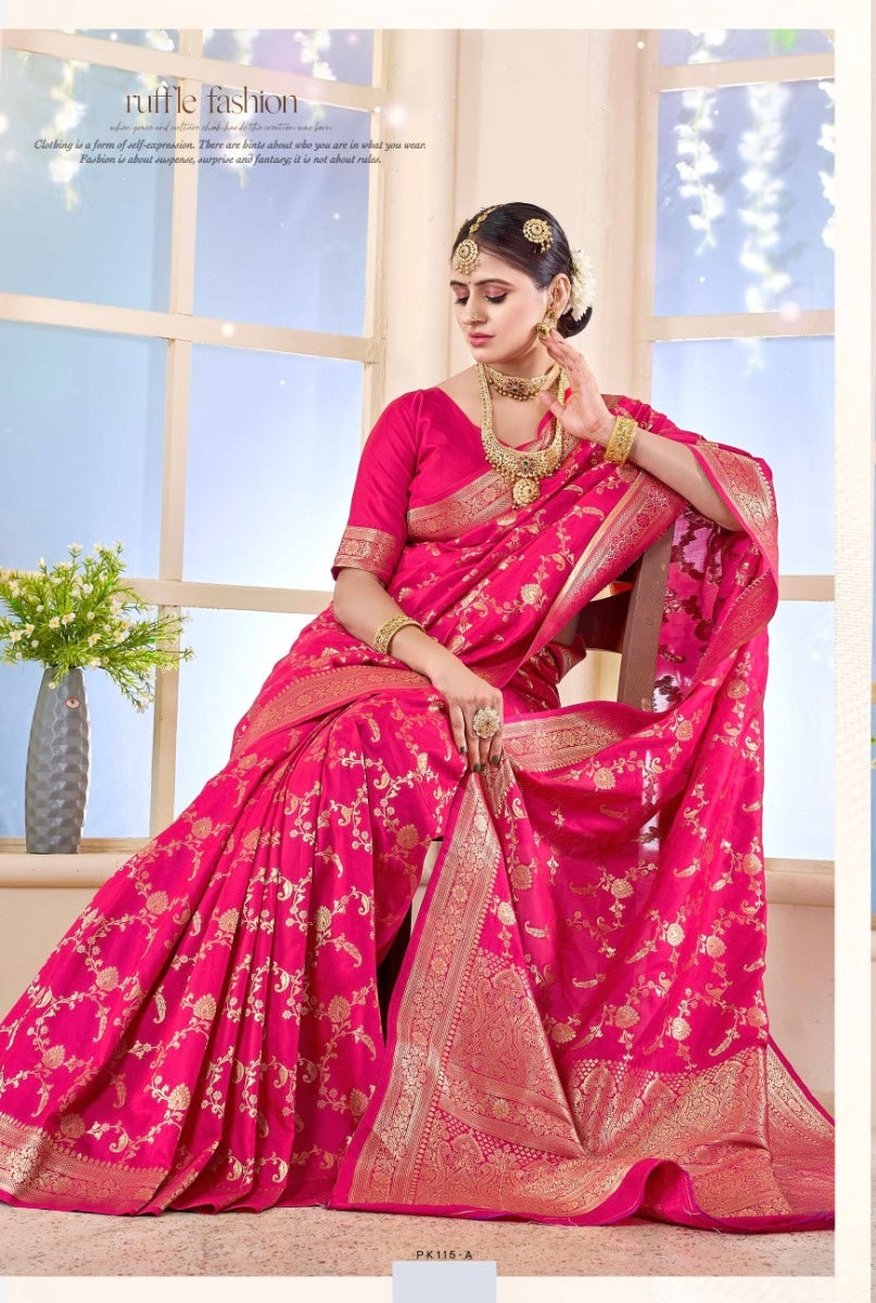 Katan Silk Traditional Saree, Cultural Wear for Women