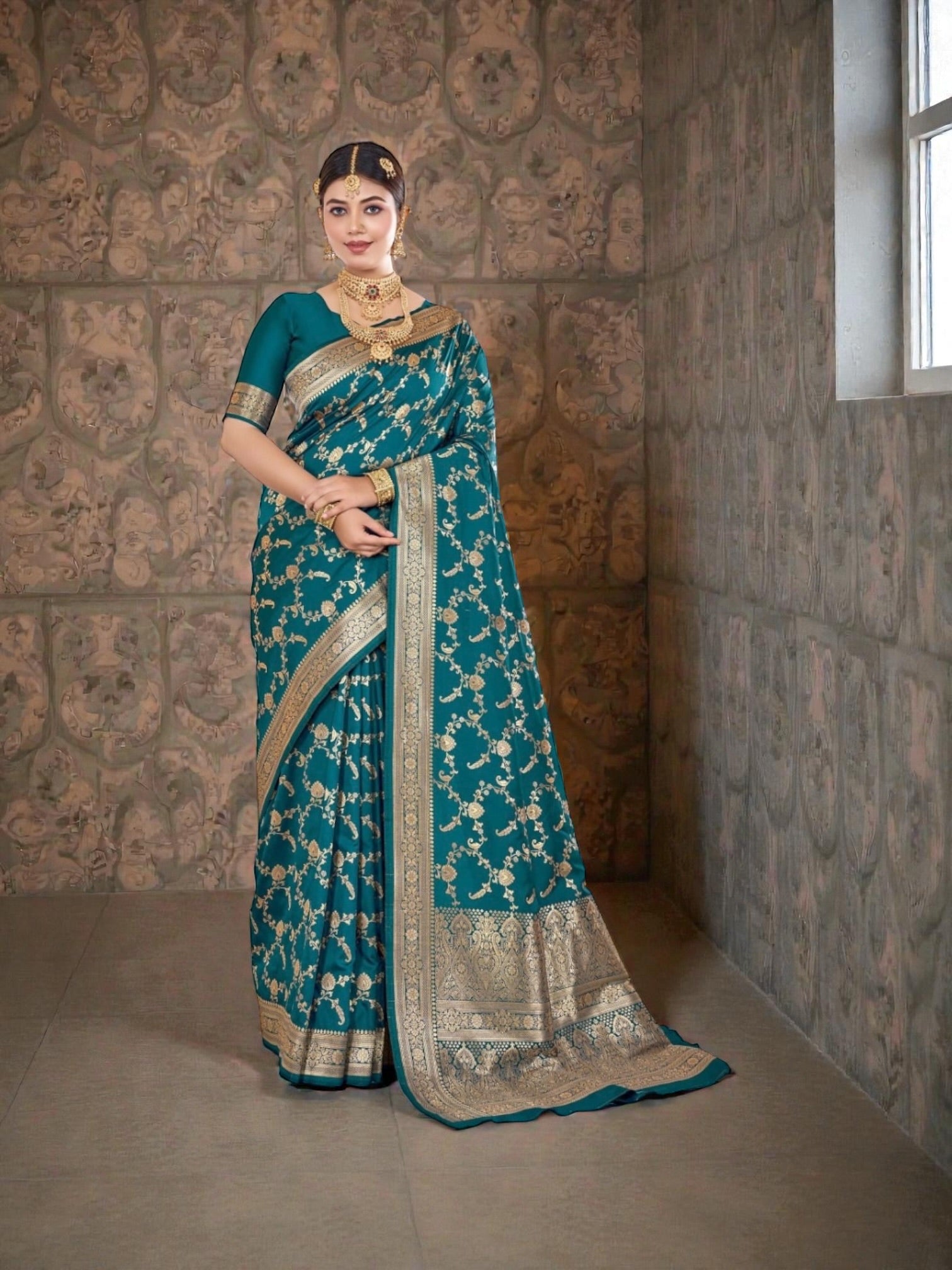 Katan Silk Traditional Saree, Cultural Wear for Women