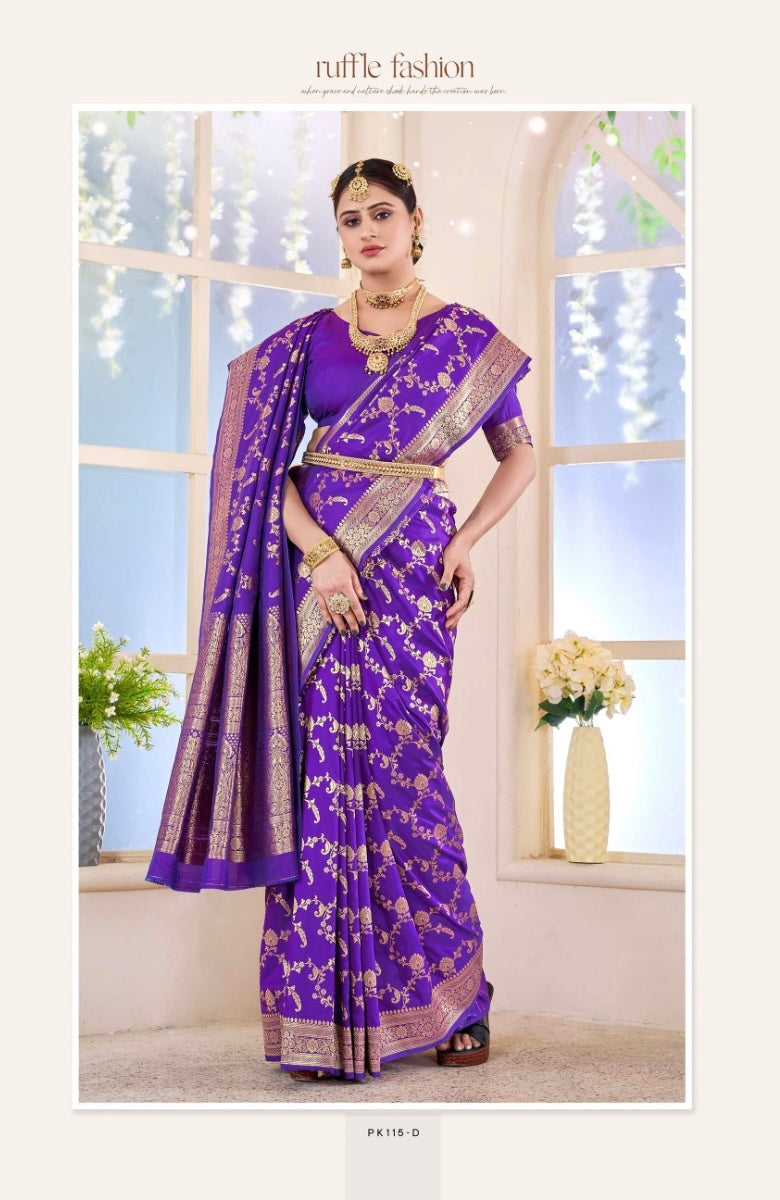 Katan Silk Traditional Saree, Cultural Wear for Women