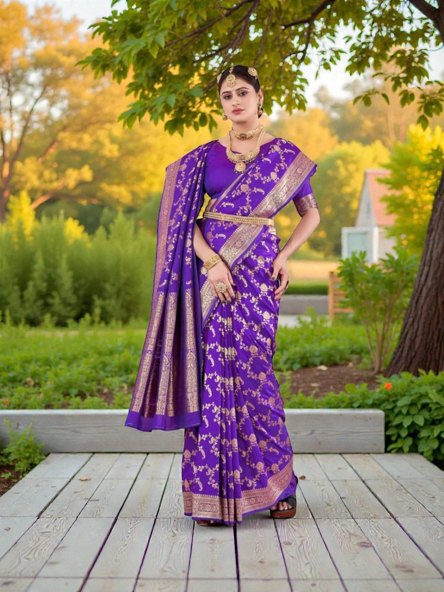 Katan Silk Traditional Saree, Cultural Wear for Women