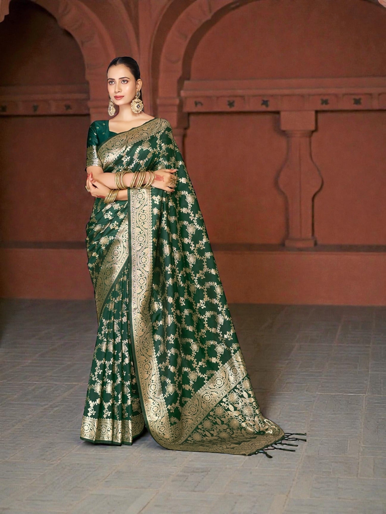 Banarasi Silk Traditional Saree, Cultural Wear for Women