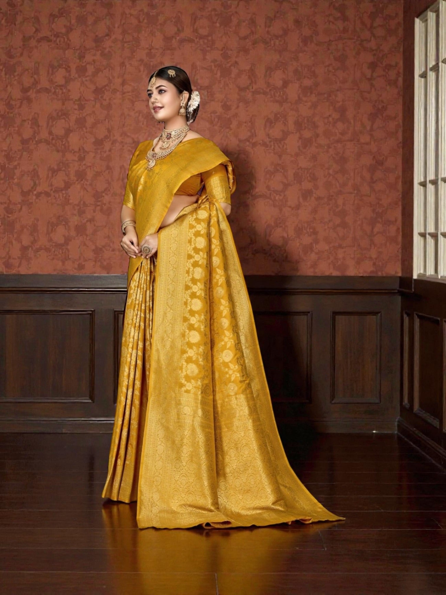 Katan Silk Traditional Saree, Cultural Wear for Women