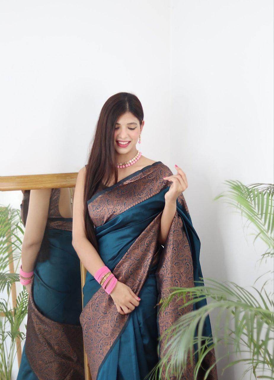 Plain Soft Lichi Silk Designer Saree – Luxurious Ethnic Wear for Women