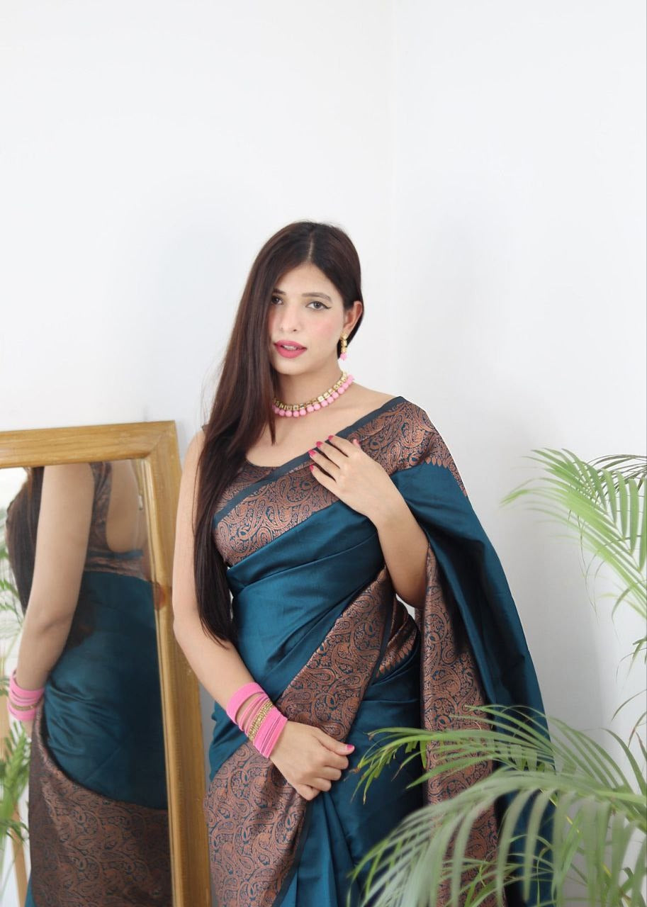 Plain Soft Lichi Silk Designer Saree – Luxurious Ethnic Wear for Women