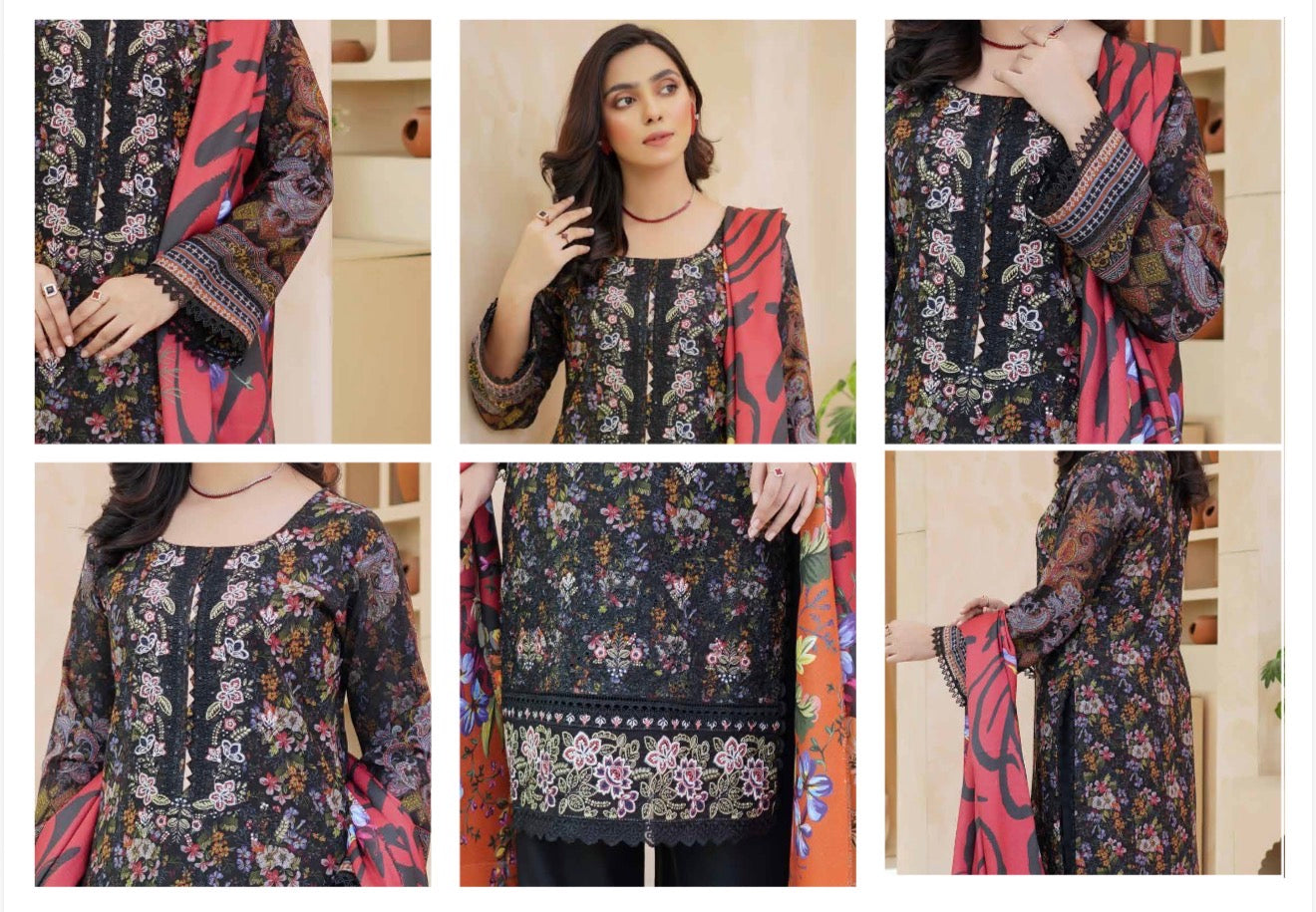 Traditional Pakistani Salwar Kameez by Saree Ghor Charlotte featuring intricate embroidery and vibrant fabric for women.