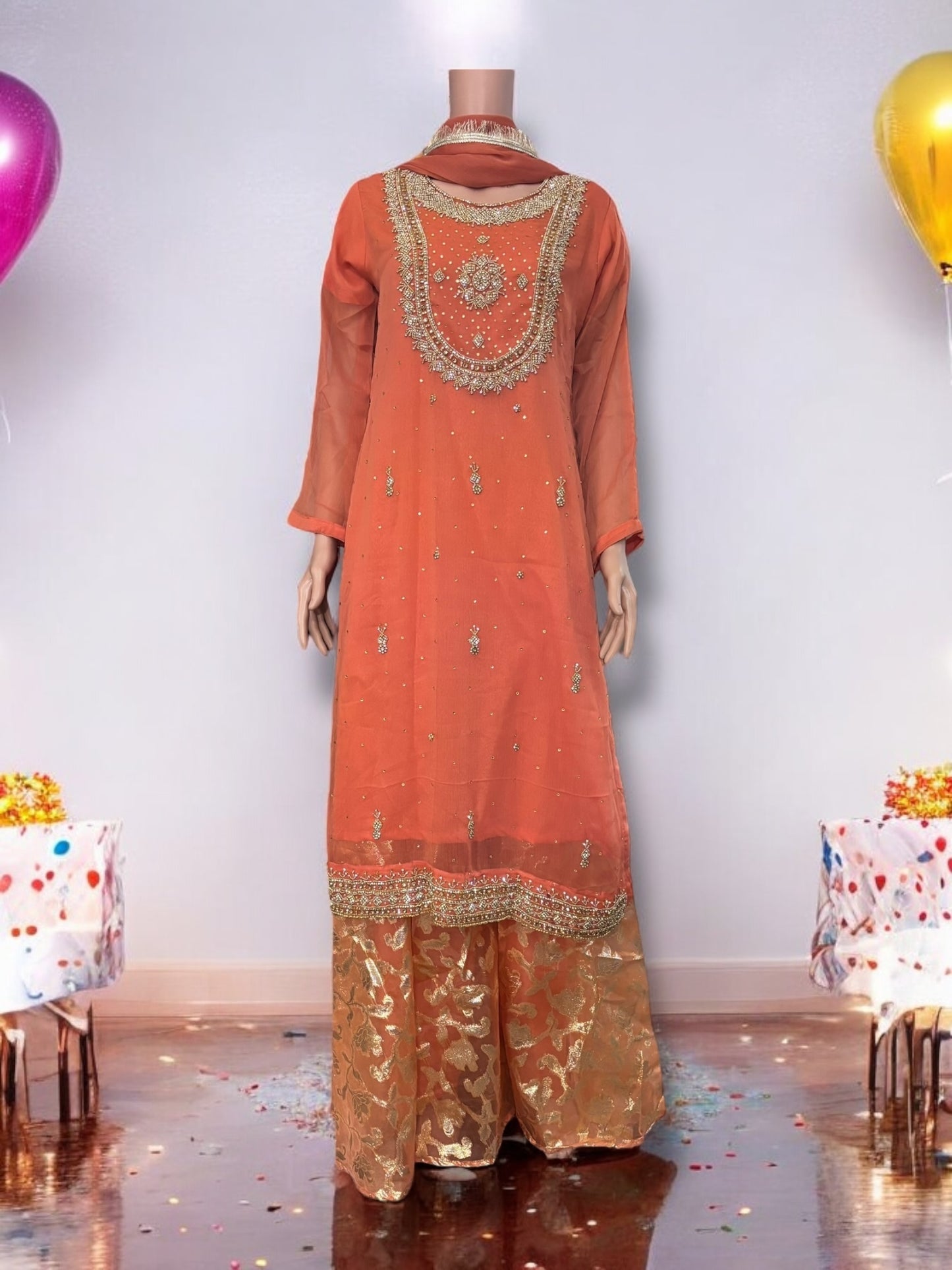 Traditional Designer Sharara Salwar Kameez Set – Stylish Ethnic Wear for Women-04