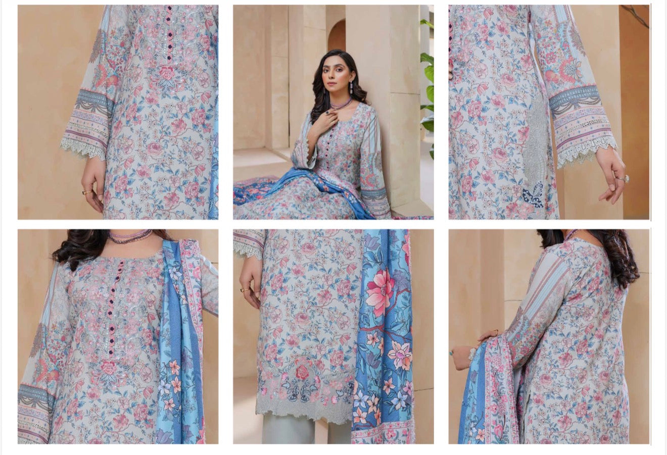 Traditional Pakistani Salwar Kameez for women, colorful cultural wear with intricate embroidery from Saree Ghor Charlotte.