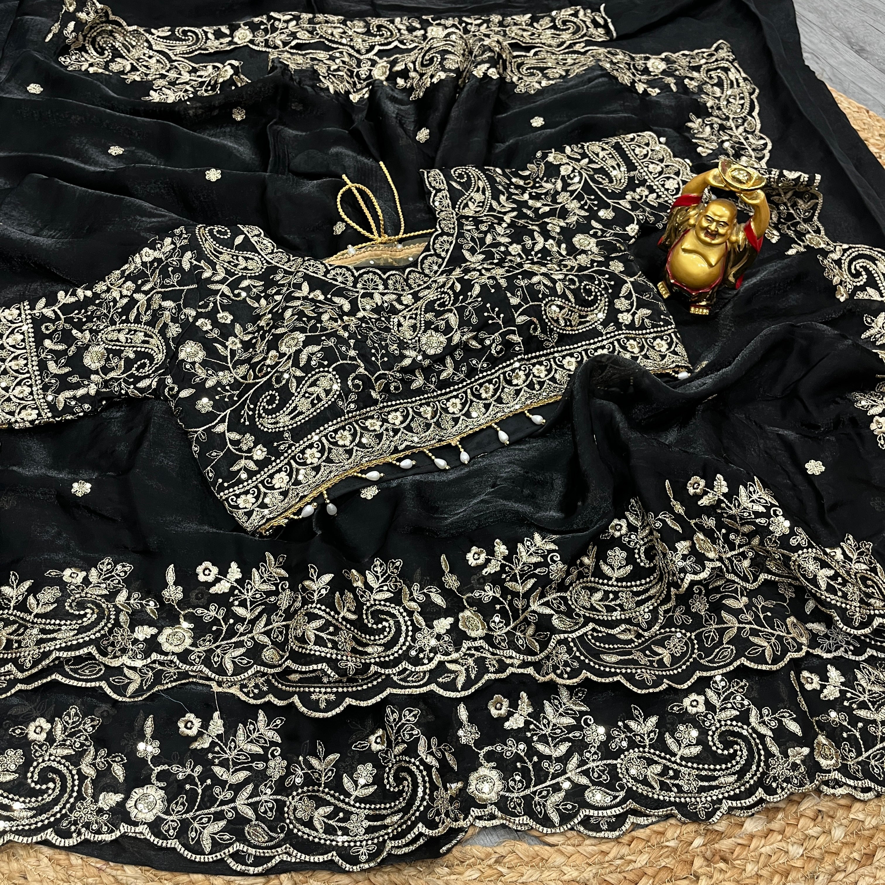 Space Silk traditional saree with ready blouse, vibrant cultural wear for women, by Saree Ghor Charlotte, shown in image IMG_4068.jpg.