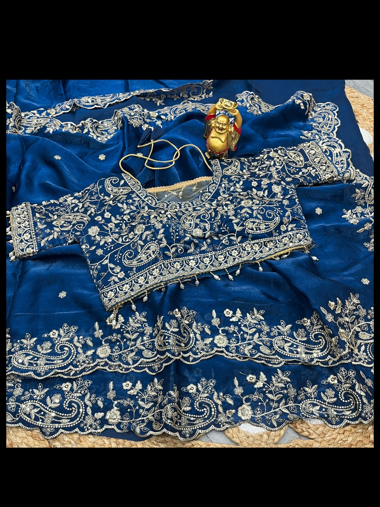 Space Silk Traditional Saree with Ready Blouse, Cultural Wear for Women