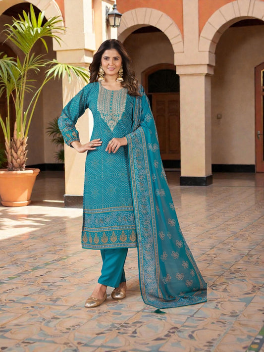 Chiffon Digital Printed Traditional Salwar Kameez, Cultural Wear for Women