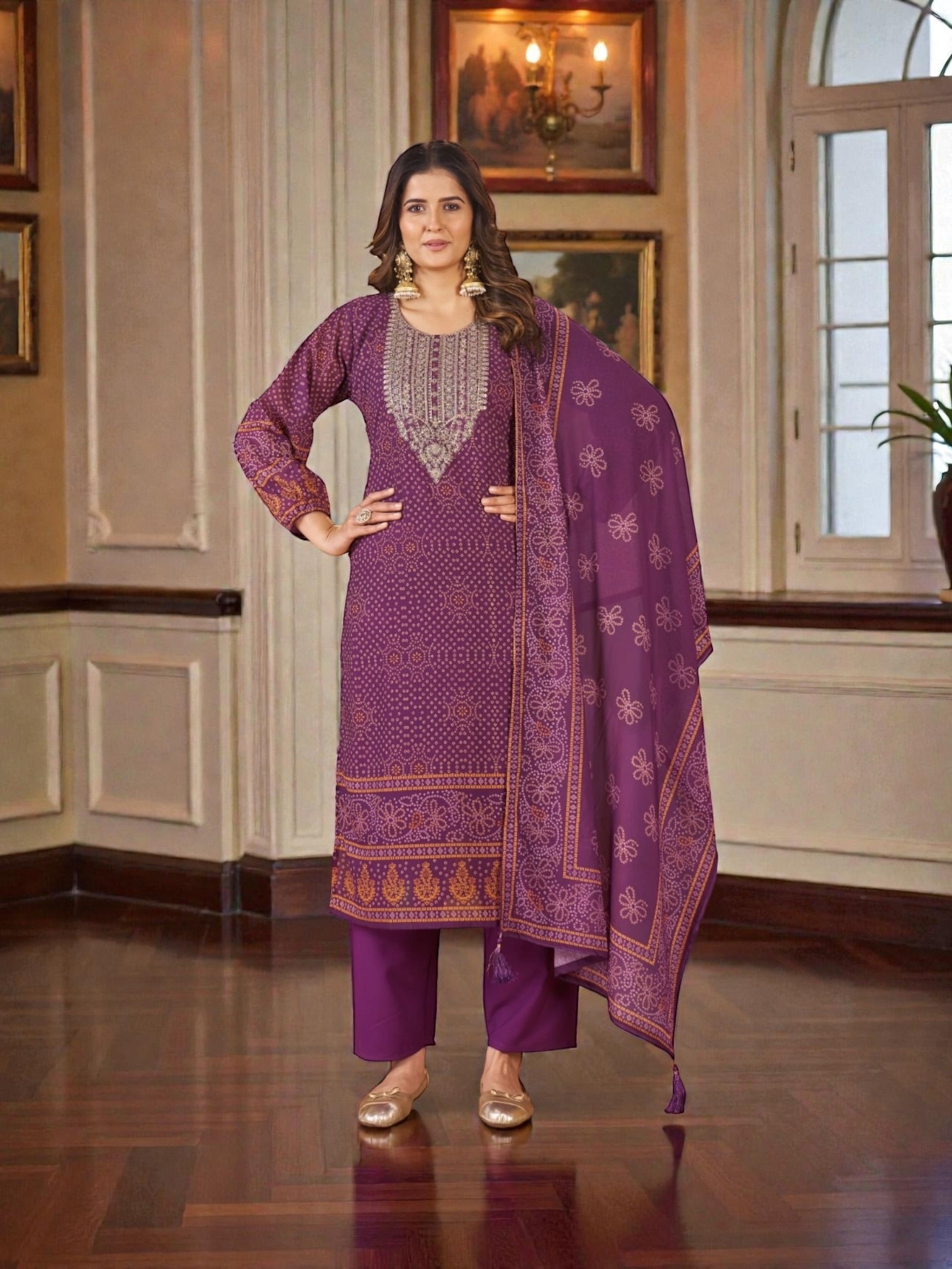 Chiffon Digital Printed Traditional Salwar Kameez, Cultural Wear for Women