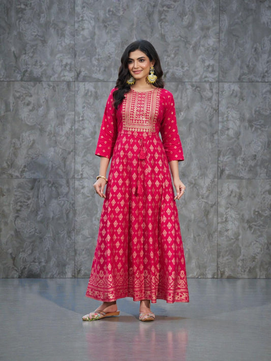 Rayon Print Traditional Kurti, Cultural Wear for Women