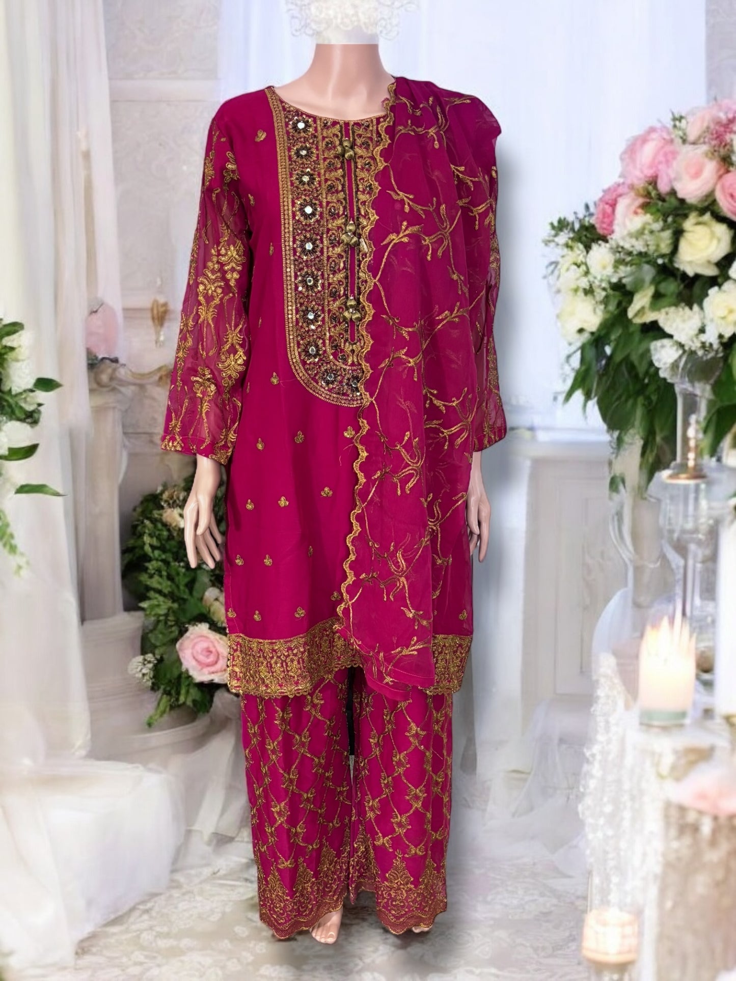 Traditional Designer Sharara Salwar Kameez Set – Stylish Ethnic Wear for Women- 13