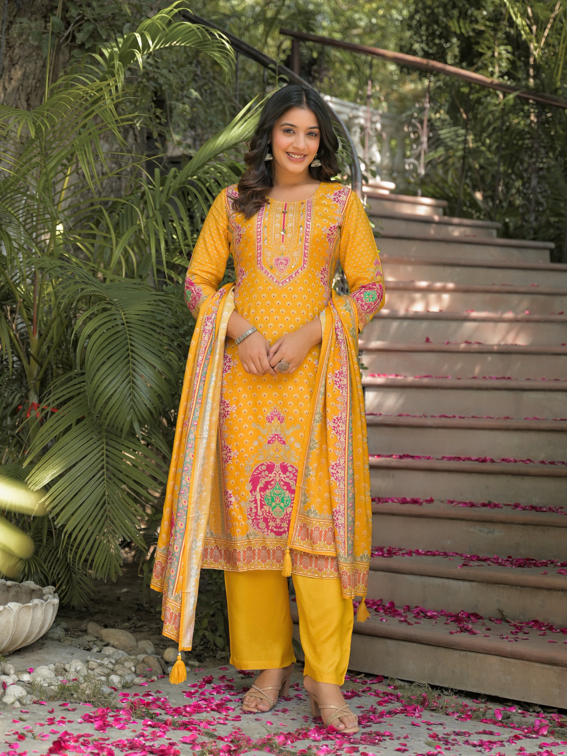 Pure viscose Maslin traditional Salwar Kameez for women, featuring intricate designs and vibrant colors, by Saree Ghor Charlotte.