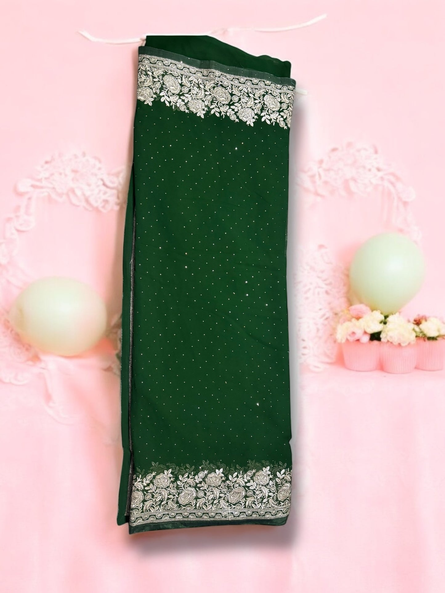 Green Color Elegant Traditional Designer Saree – Ethnic Wear for Women- 01