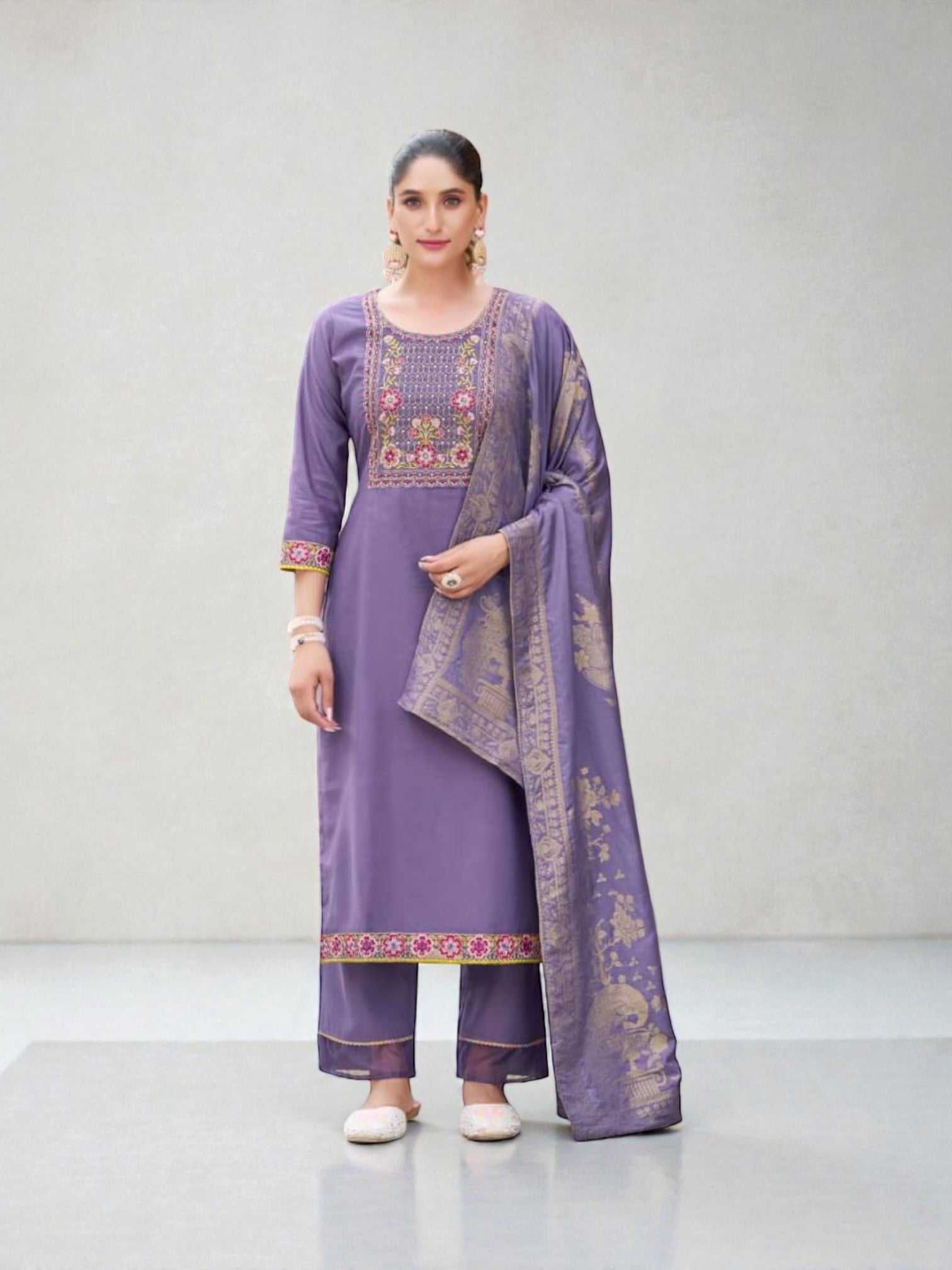 Viscose traditional Salwar Kameez for women by Saree Ghor Charlotte, featuring elegant cultural wear with intricate design details.