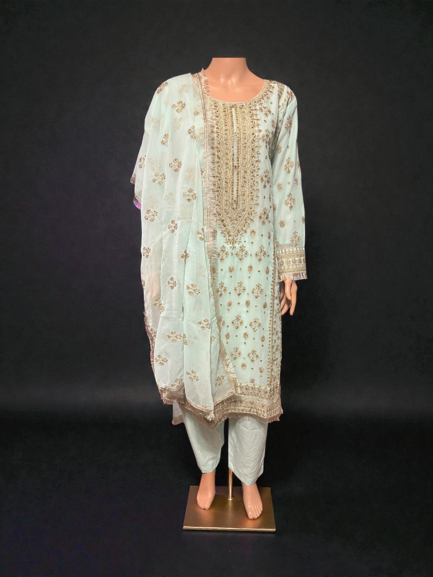Traditional Saree Ghor Charlotte Salwar Kameez for women with intricate embroidery and vibrant colors, suitable for cultural wear.