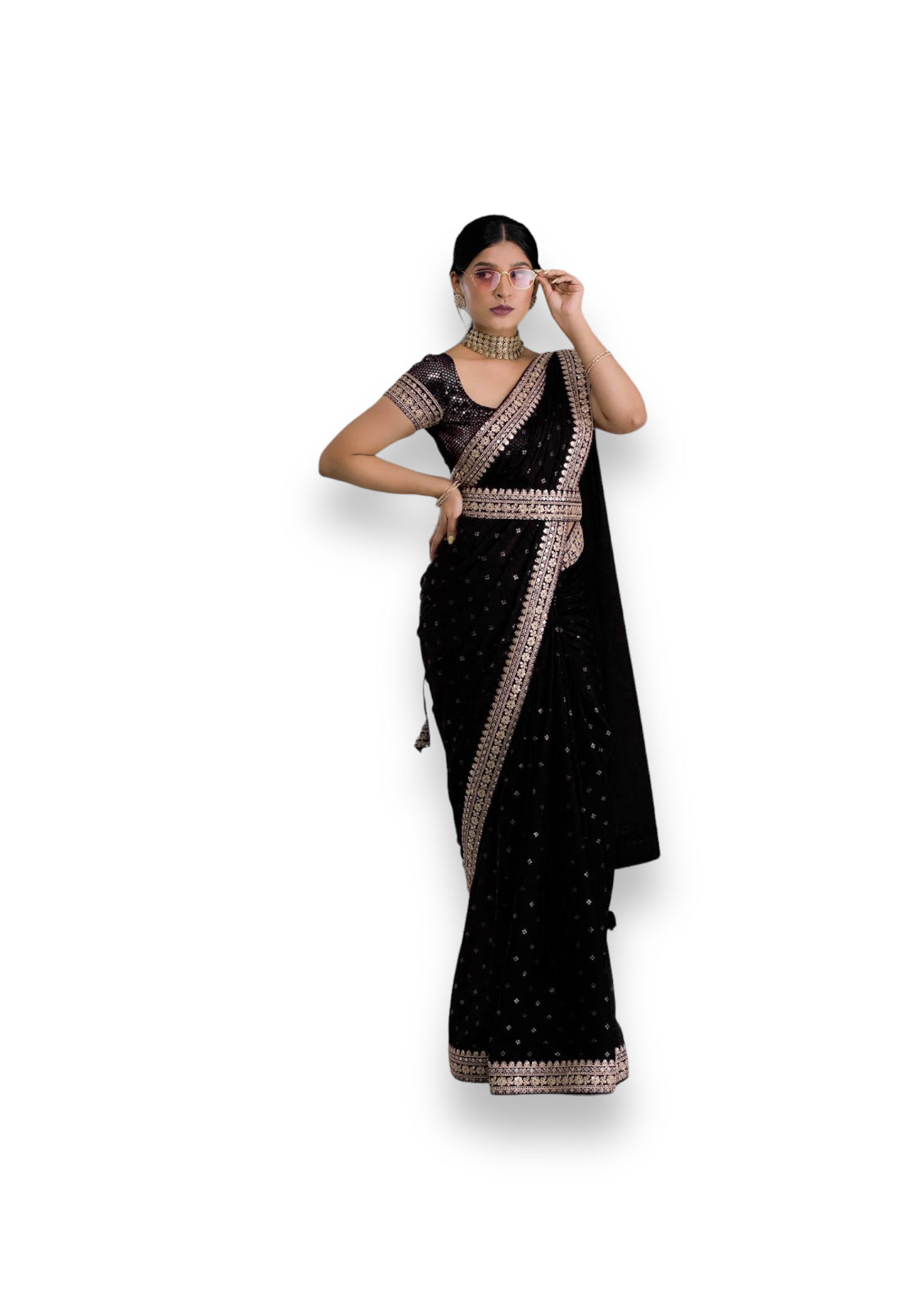 Enchanting Evening: Couture Party Wear Saree -01, Clearance