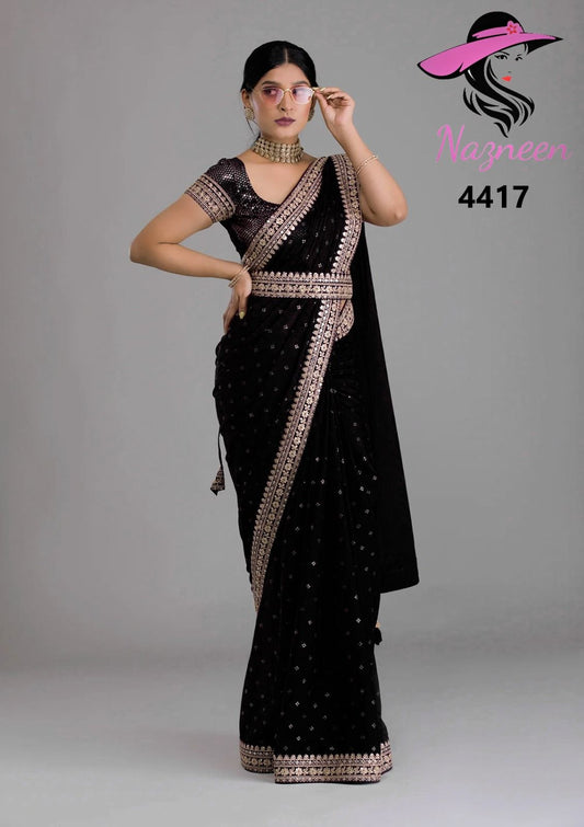 Enchanting Evening: Couture Party Wear Saree -01, Clearance