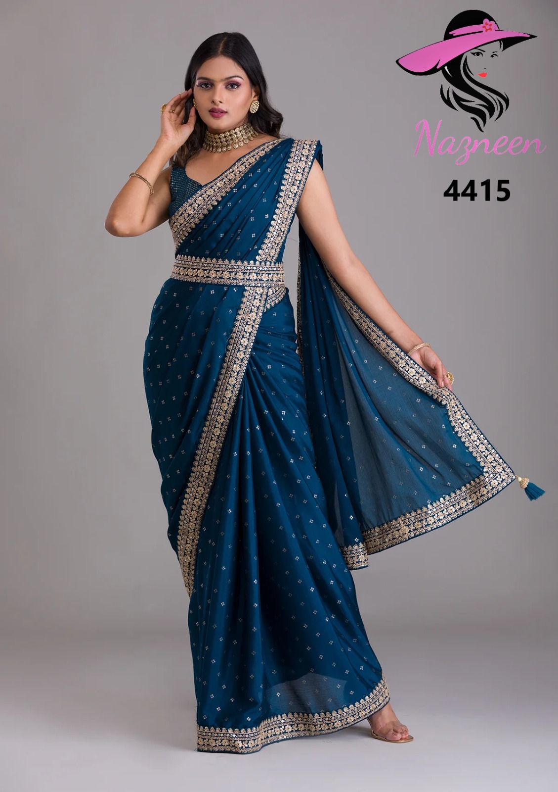 Enchanting Evening: Couture Party Wear Saree -04, Clearance